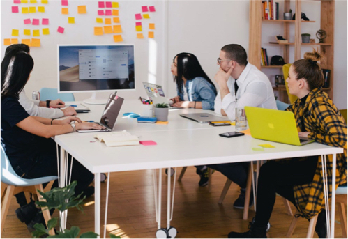 Team working in an office
